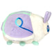 Back view of Squishable Party Snacker Lilac Luna Moth plush showing folded lilac wings and mint fluff
