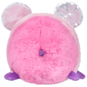 Back view of the Squishable Party Snacker Pink Bee plush toy with pink body, purple legs and silver wings