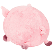 Top back view of Squishable Piggy Plush showing curly tail and paw detail