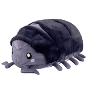 Squishable Pillbug Rollie Pollie plush with grey face and dark fuzzy shell