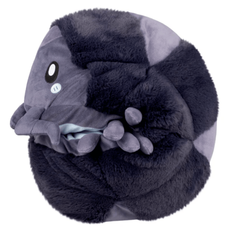Squishable Pillbug Rollie Pollie plush curled into a ball shape with magnets