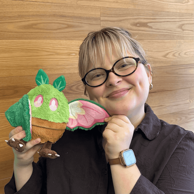 Squishable Alter Egos Plant Mothman plush being held
