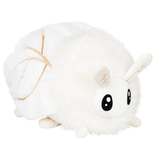 Front view of Squishable Poodle Moth 15-inch plush with fluffy white fur and big eyes.