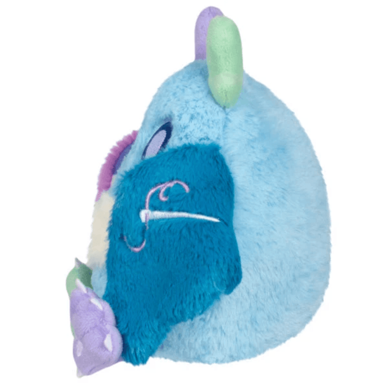 Squishable Quilted Mothman plush side view with embroidered sewing detail