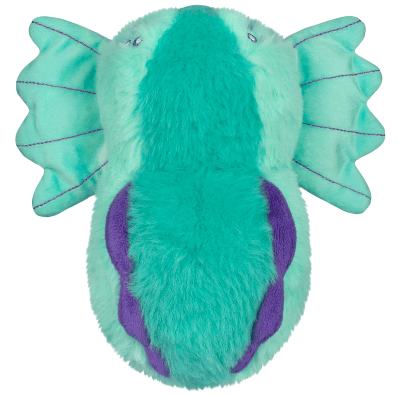 Top view of the Squishable Sea Slug Spider plush showing its fin-like legs and purple accents