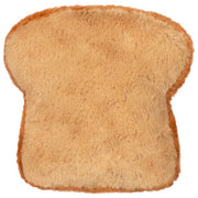 Back view of the Squishable Snacker Avocado Toast plushie with soft, fluffy brown toast texture.