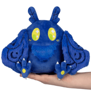Squishable Snacker Blue Mothman plush front view with blue wings
