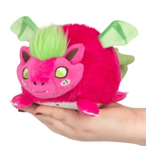 Squishable Snacker Dragon Fruit plush toy with pink fur and green details