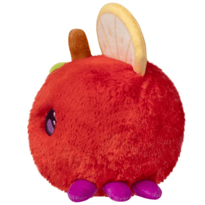 Side view of the Squishable Snacker Fruit Fly S1E3 plush toy