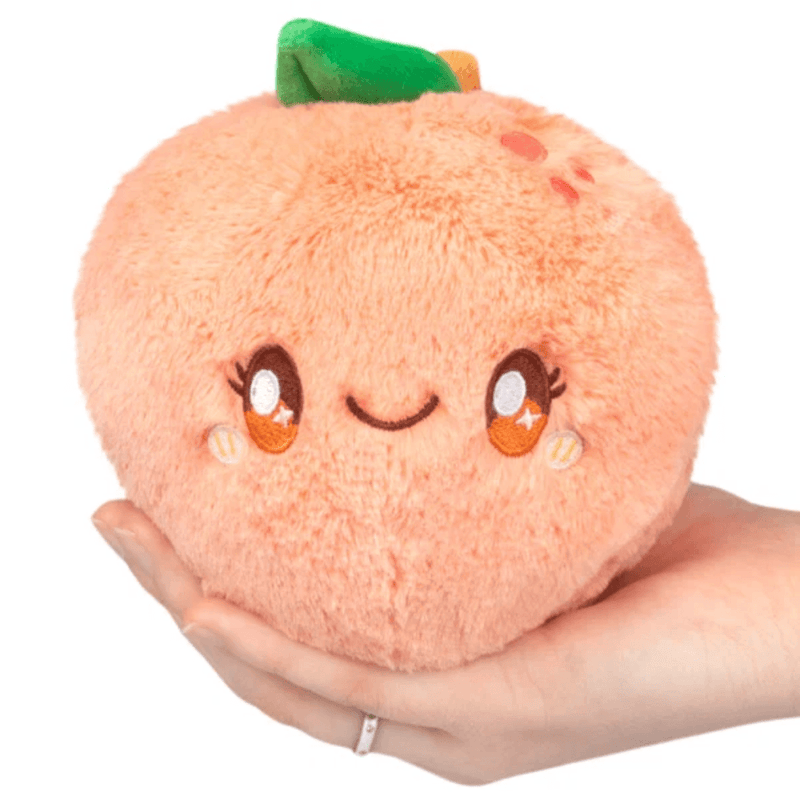 Squishable Snacker Peach pink fruit plush front view