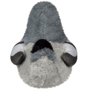 Back view of the Squishable Snacker Pigeon showing its wings and dark tail