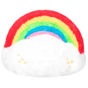 Back view of Squishable Snacker Rainbow plush showing rainbow colours