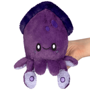Squishable Snacker Squid purple plush front view with tentacles