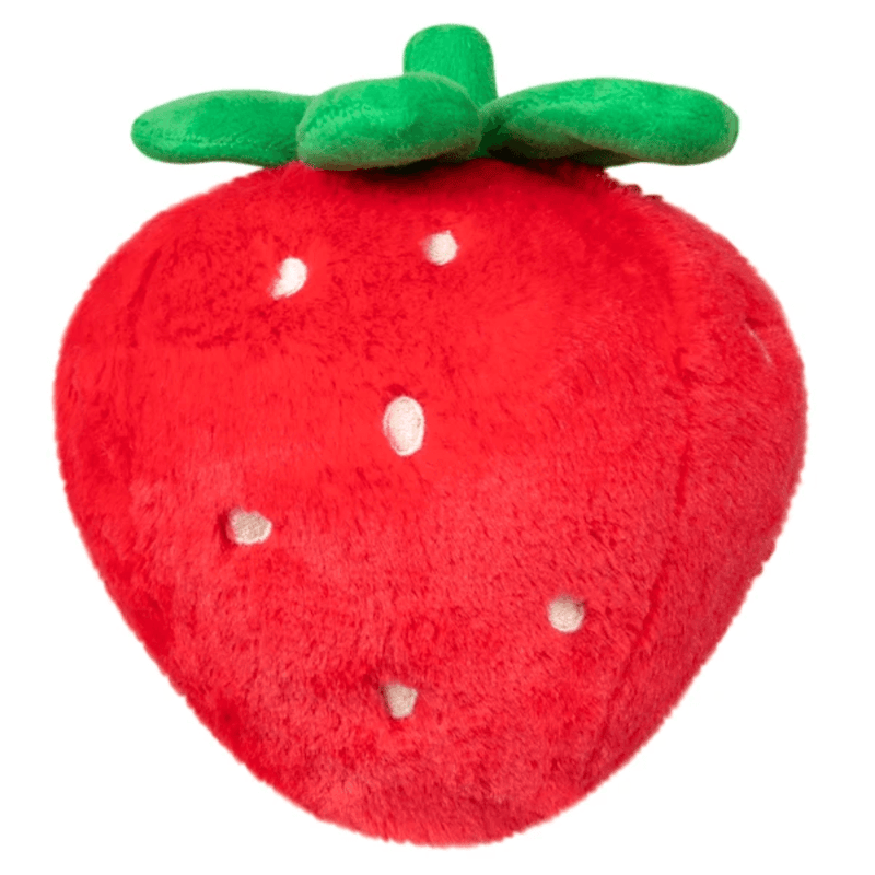 Back view of the Squishable Snacker Strawberry plush toy