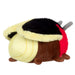 Back view showing yellow tail and black wings of the Snackers Firefly plush.