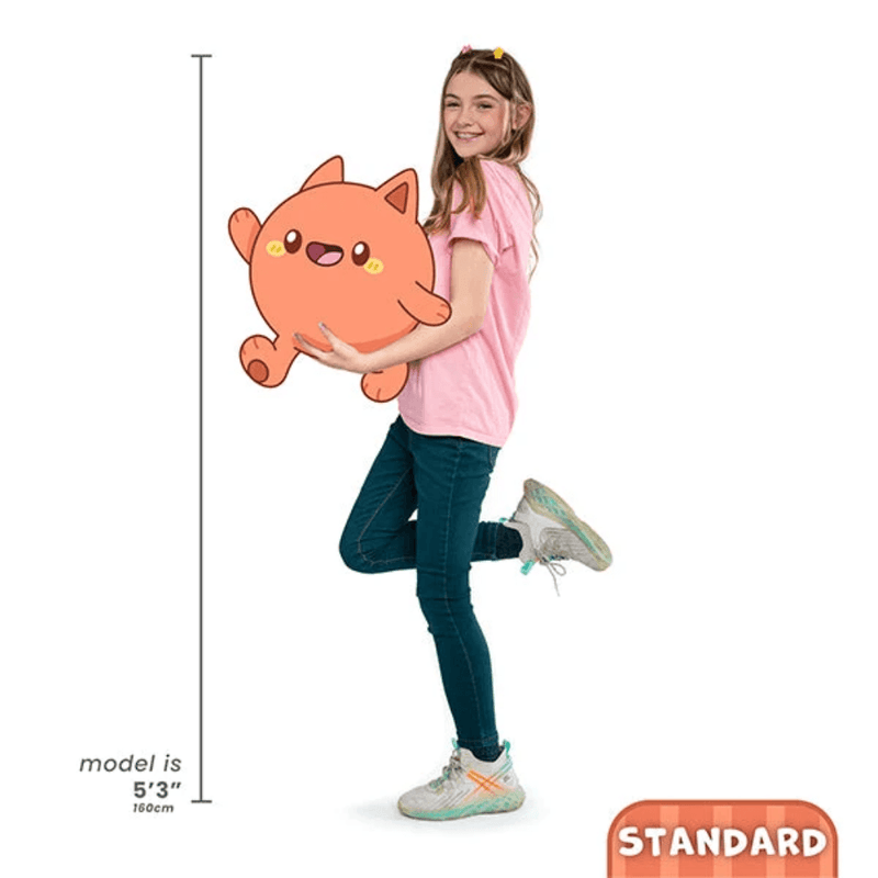 Mini Squishable plush size guide shown with model for scale