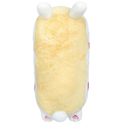 Top view of Squishable Strawberry Sandwich Bunny plush showing its long tube-shaped body