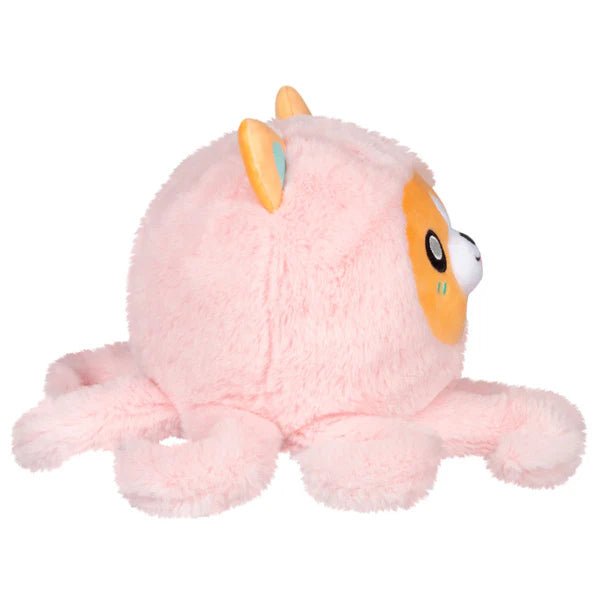 Side view of Squishable Undercover Snacker Corgi in Octopus plush showing octopus tentacles and corgi face