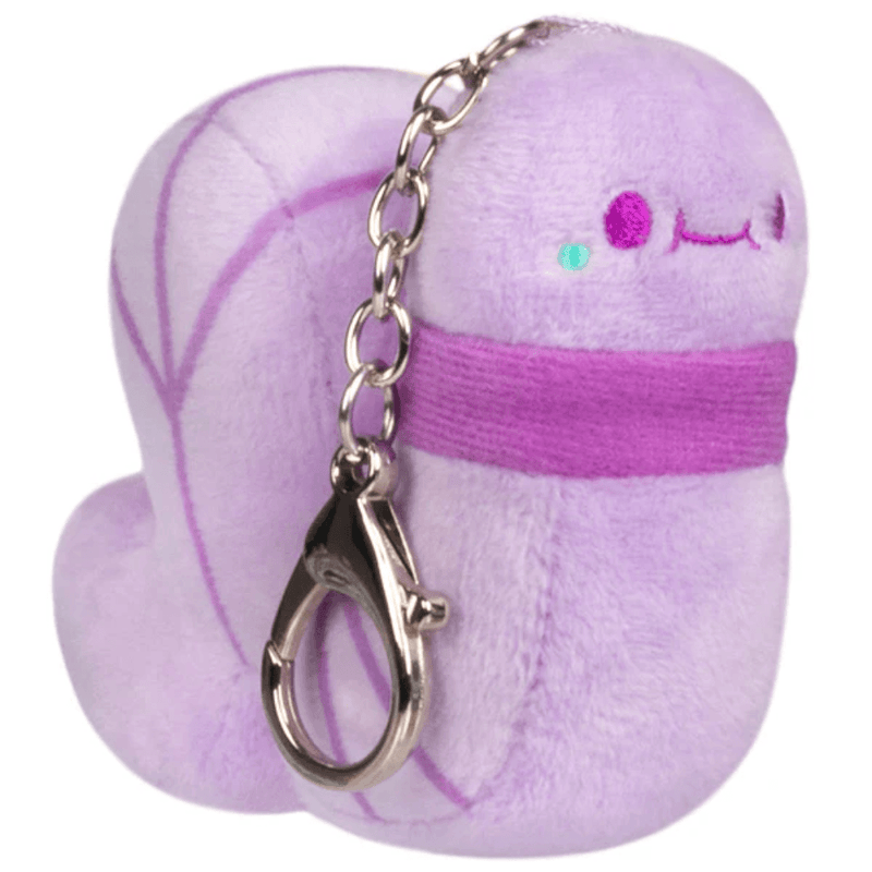 Grape Taffy purple Squishable Worm micro plush keychain