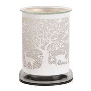 Stag Under Tree Electric Wax Melt Burner – White - Something Different Gift Shop