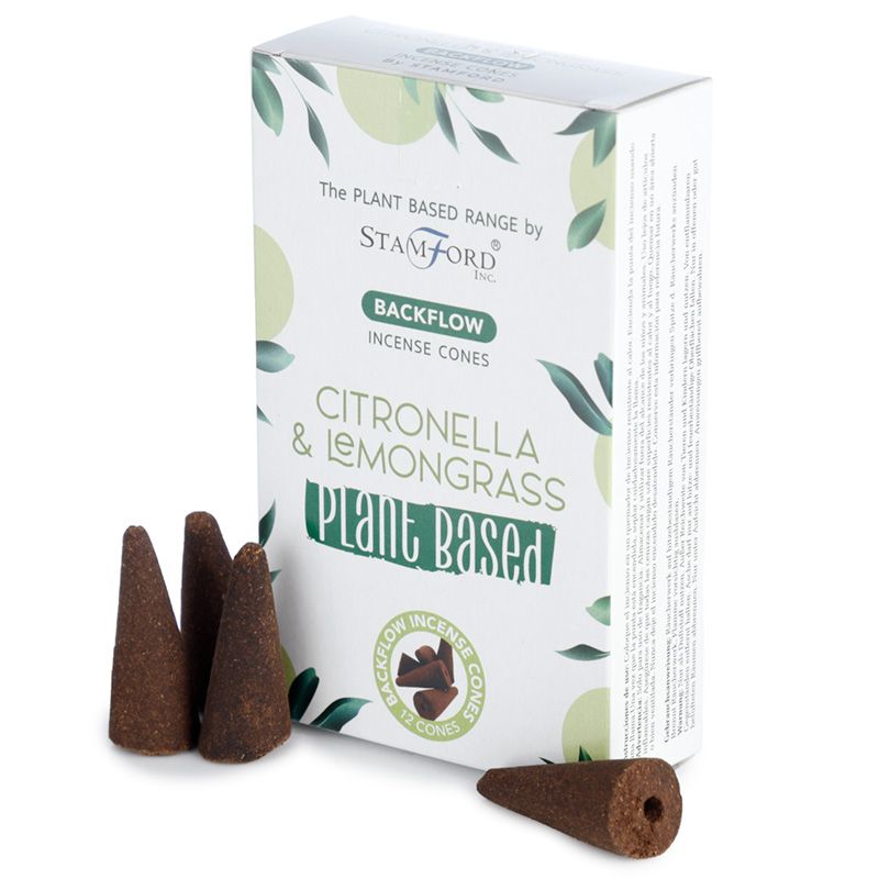 Stamford Citronella & Lemongrass Plant Based Backflow Incense Cones - Something Different Gift Shop