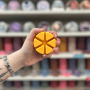 Starburst wax melt pot with colourful fruit label