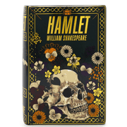Front cover of Steel Mill Large Hamlet Book Vase with skull and floral artwork