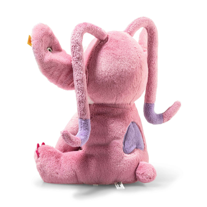 Close-up of Steiff Angel plush back showing purple heart patch – Steiff bears