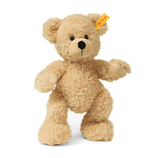 Steiff Fynn Teddy bear 28cm in beige soft plush standing facing forward on a white background
