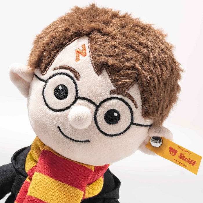 Close-up of Steiff Harry Potter plush face with scarf and Button in Ear – Steiff bears