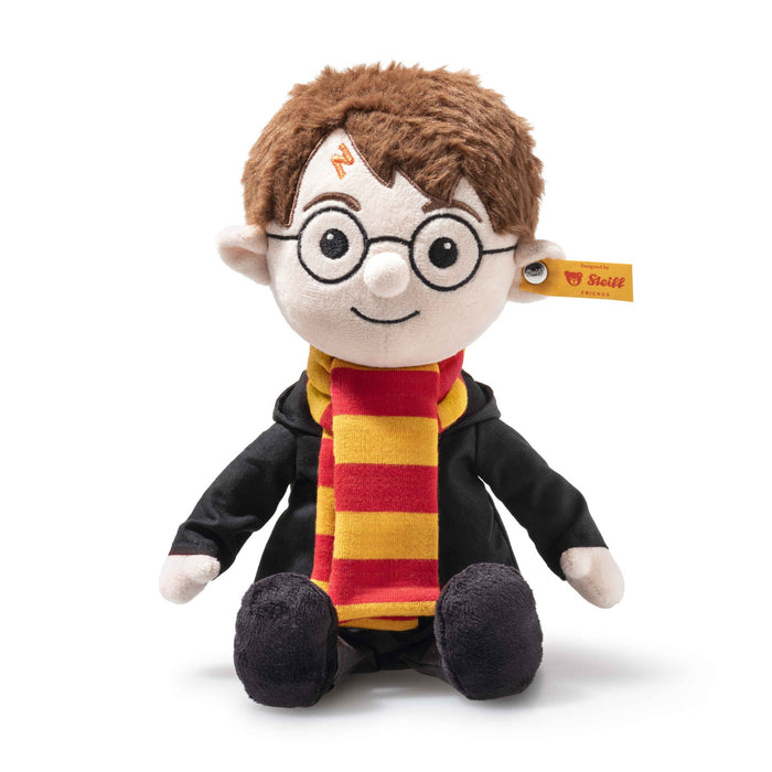 Front view of Steiff Harry Potter plush with glasses, scarf and robe – Steiff teddy bears