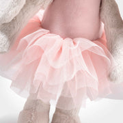 Close-up of pink tulle tutu on Steiff Hoppie ballet bunny – Steiff bears
