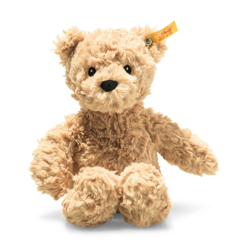 Front view of Steiff Jimmy Teddy Bear in honey plush with Button in Ear – Steiff teddy bears