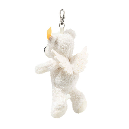Back view of Steiff Lotte angel teddy keyring showing felt wings and clip – Steiff teddy bears