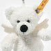 Close-up of Steiff Lotte angel teddy keyring face and ear tag – Steiff bears
