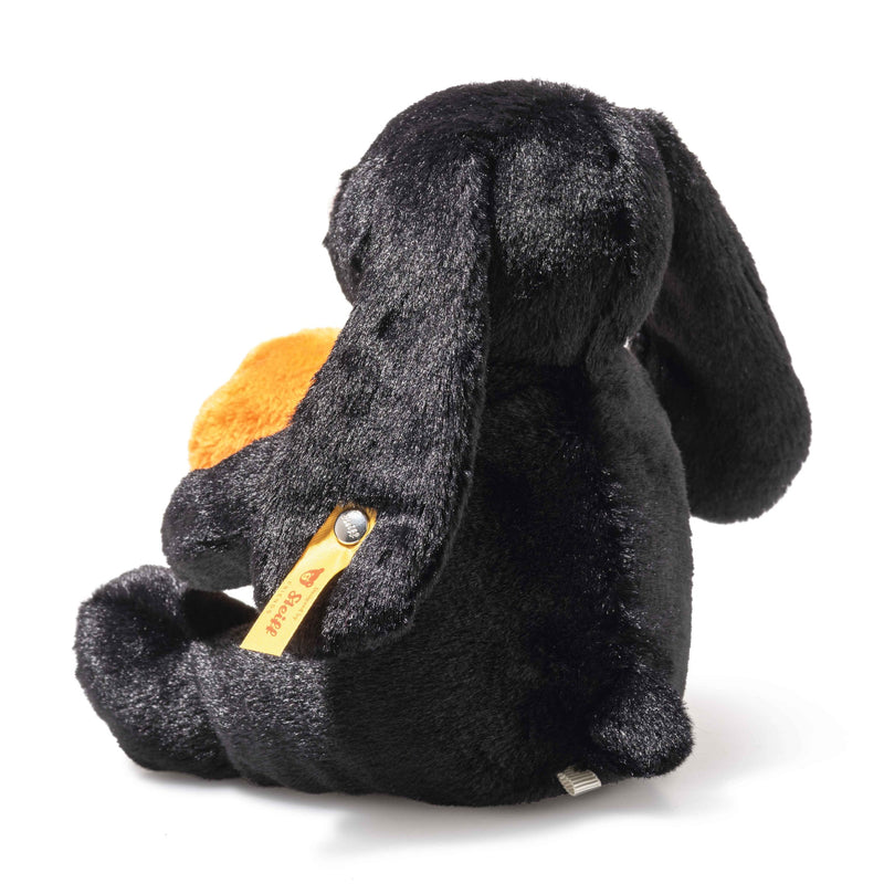 Rear angled view showing Steiff ear tag and long floppy ears