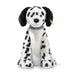 Front view of Steiff Oskar Dalmatian plush dog with soft spots and grey collar