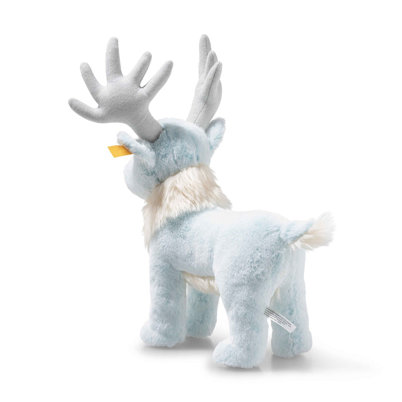 Steiff Patronus Stag plush back three-quarter view showing tail and antlers