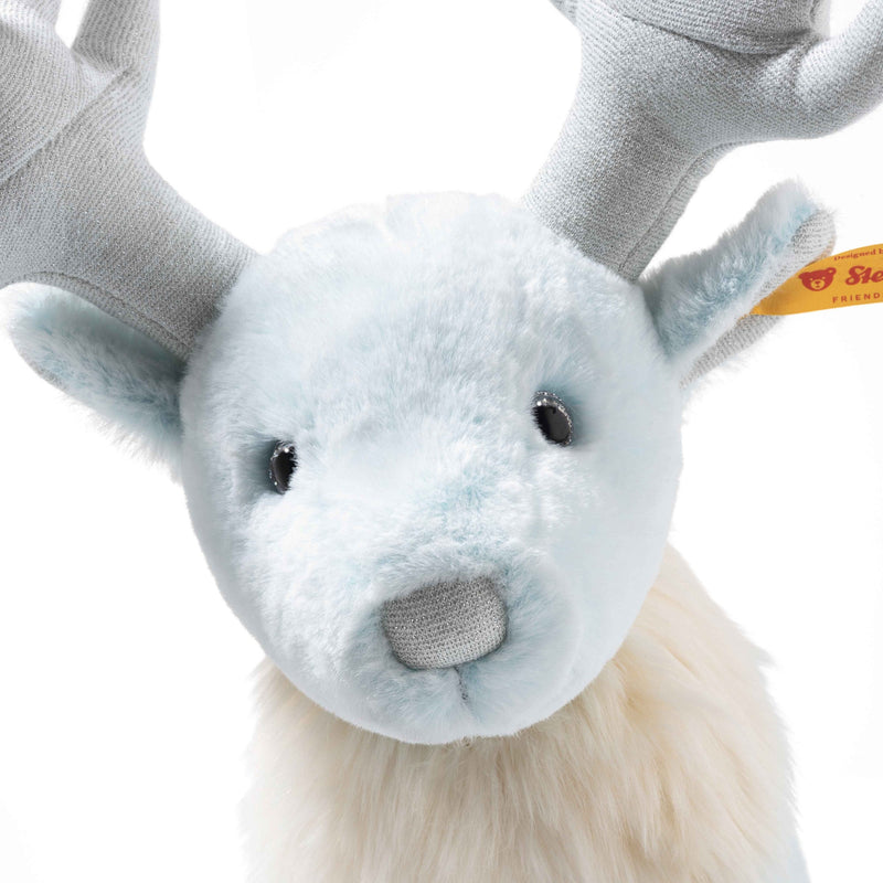 Steiff Patronus Stag plush head with silver antlers and Steiff ear tag
