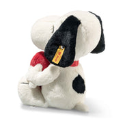 Back view of Steiff Snoopy plush with red collar and heart detail – Steiff teddy bears