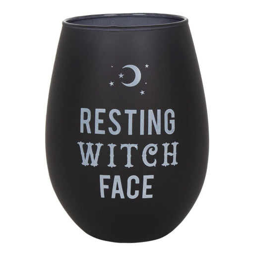 Stemless Wine Glass - Resting Witch Face - Something Different Gift Shop