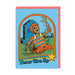 Never Give Up A6 greeting card by Steven Rhodes with coral envelope