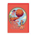 Steven Rhodes You Rock My World A6 greeting card with retro rock illustration and poppy red envelope.