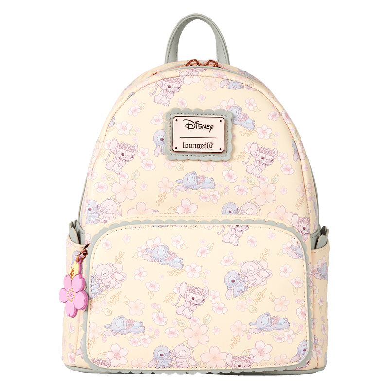 Stitch & Angel Cherry Blossom All - Over Print Mini Backpack - Something Different Gift Shop