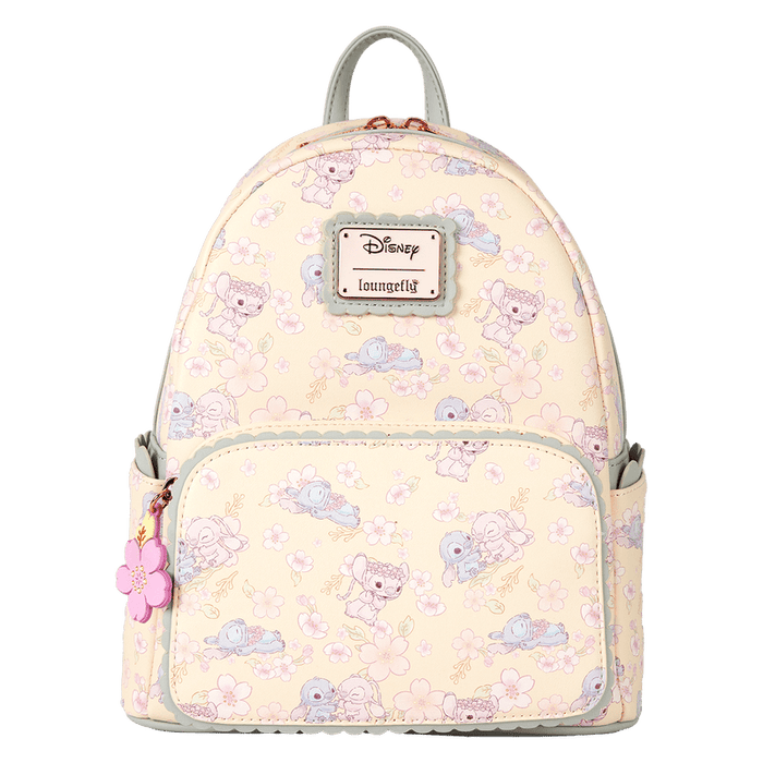 Stitch & Angel Cherry Blossom All - Over Print Mini Backpack - Something Different Gift Shop