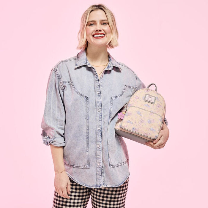 Stitch & Angel Cherry Blossom All - Over Print Mini Backpack - Something Different Gift Shop