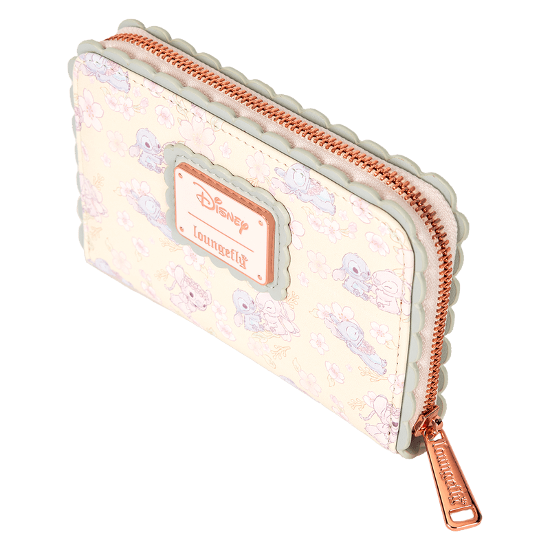 Stitch & Angel Cherry Blossom All - Over Print Zip Around Wallet - Something Different Gift Shop