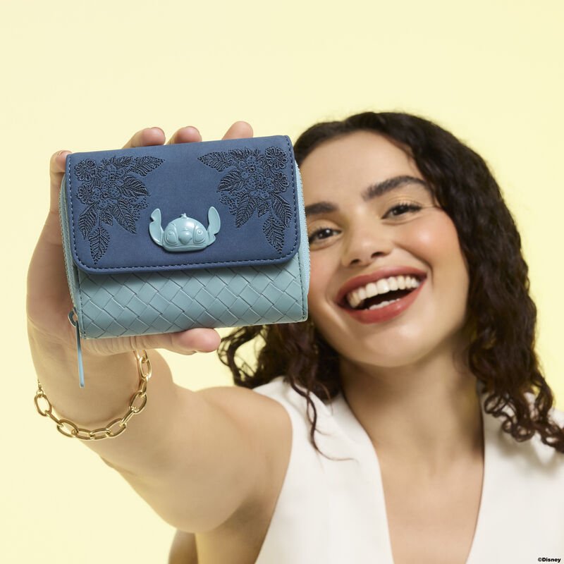 Stitch Embroidered Floral Wallet - Something Different Gift Shop