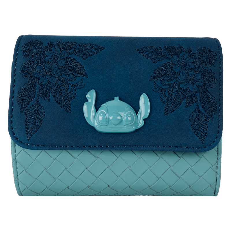 Stitch Embroidered Floral Wallet - Something Different Gift Shop