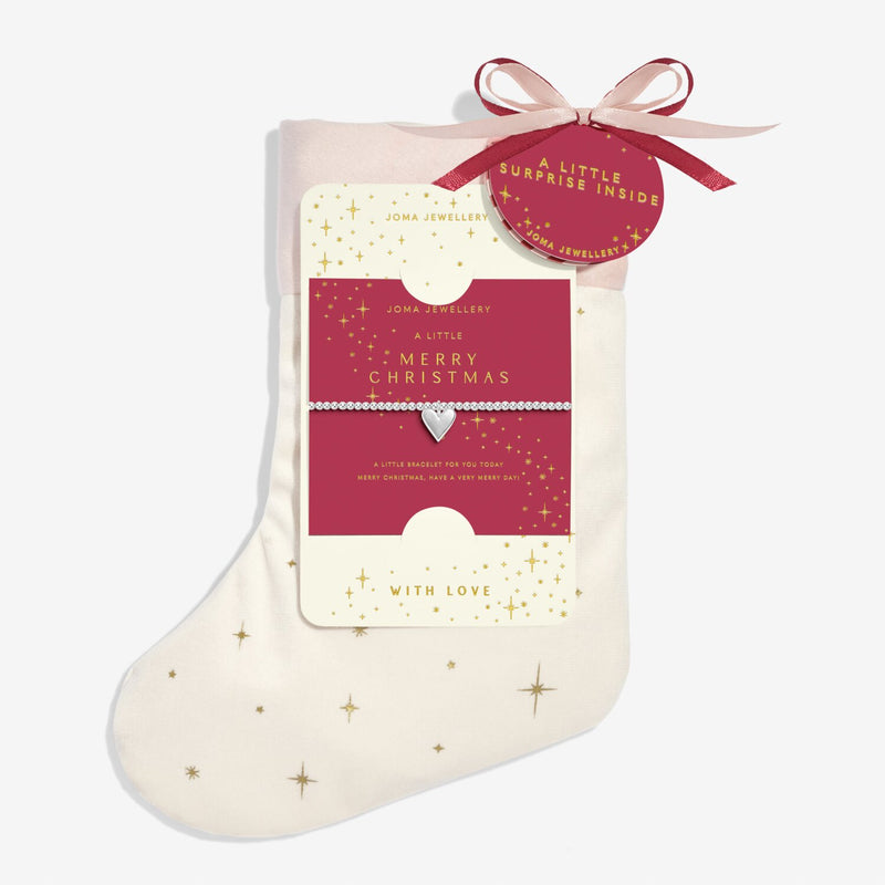 “Festive stocking gift set containing the adult ‘Merry Christmas’ bracelet”

